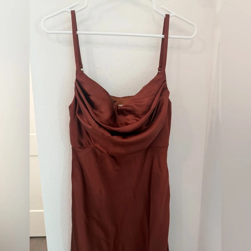 Revelry Terracotta Rust Skye Bridesmaid Dress - Picture 6 of 12